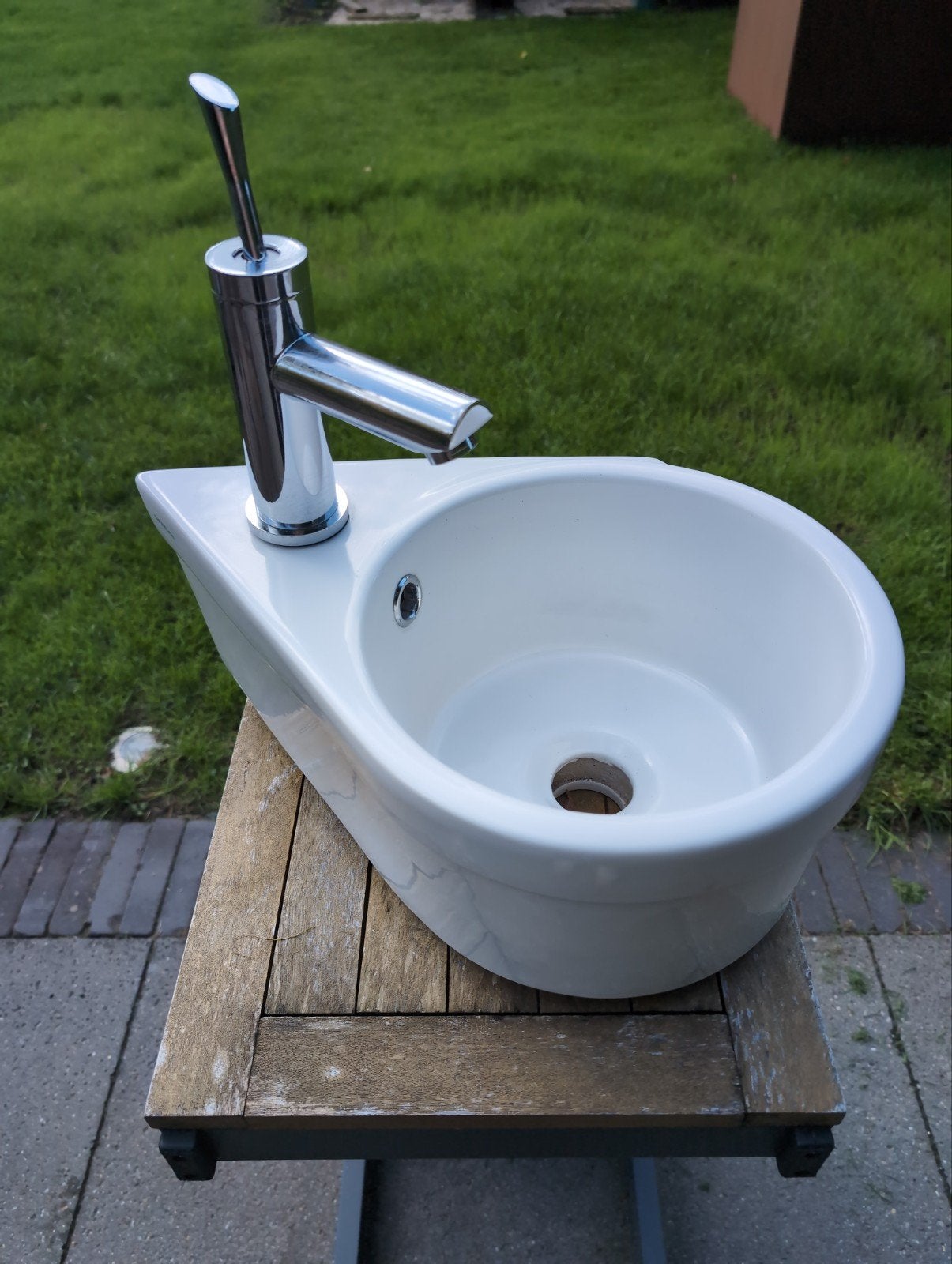 Unisan Lavabo Reflex Angulair D Wastafel met Kraan, Ophalen of Verzenden, Zo goed als nieuw, Chroom, Wastafel
