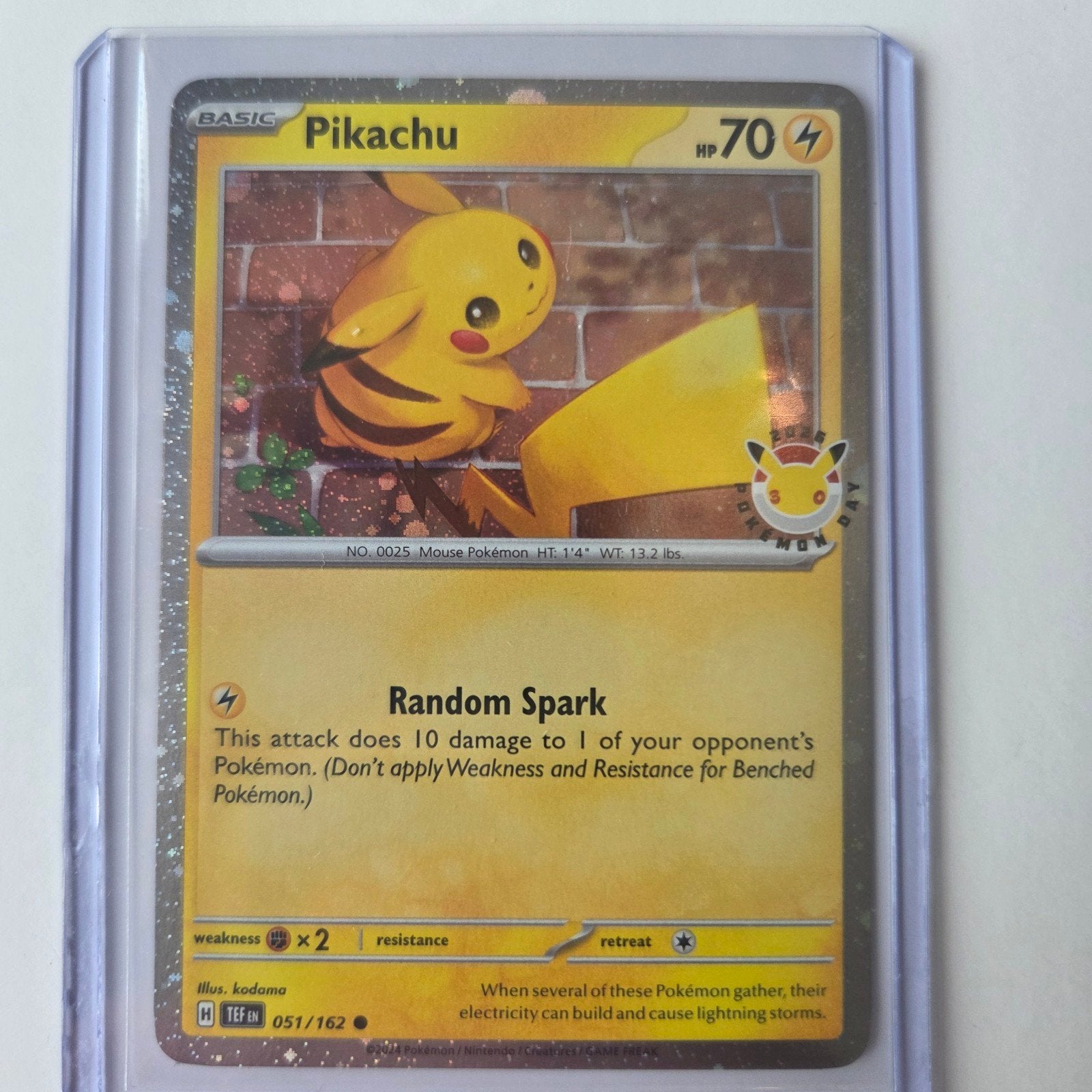 Pokemon Pikachu 051/162 Cosmos Holo, Ophalen of Verzenden, Gebruikt