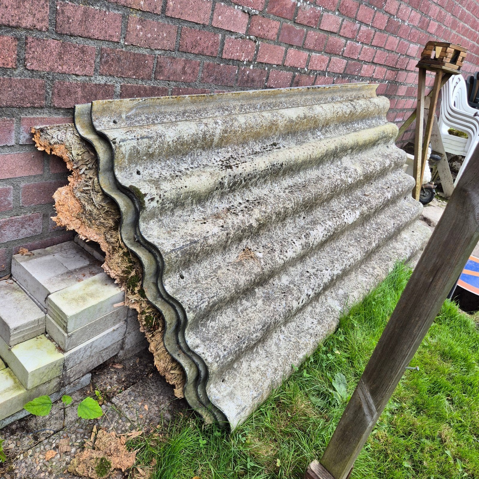 4 eternit platen ( gratis), Ophalen, Steen of Klei, Zwart, Minder dan 5 m²