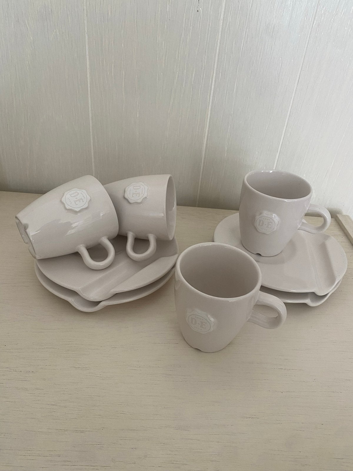 Mosa DE koffiekopjes met schotels - 4 stuks, Huis en Inrichting, Overige merken, Keramiek, Ophalen of Verzenden, Zo goed als nieuw