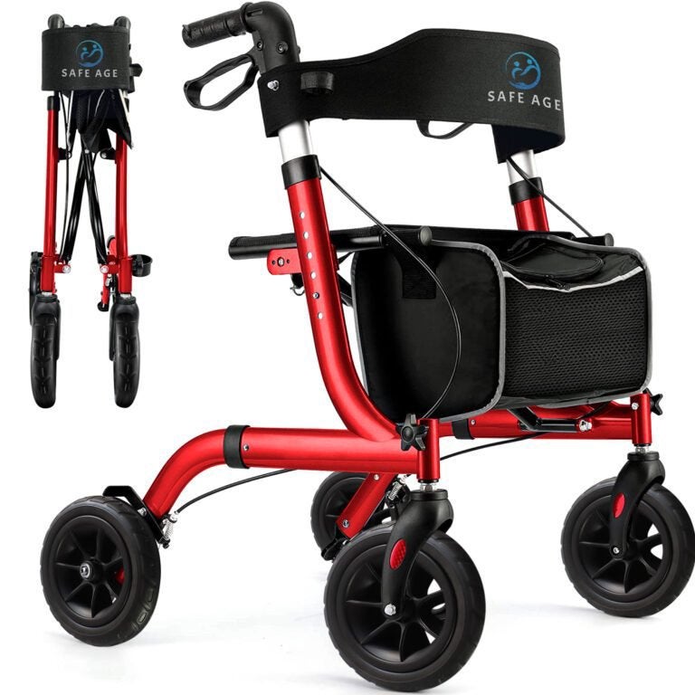 Safe Age rollator rood een rondje mee gelopen, Diversen, Rollators, Ophalen, Zo goed als nieuw
