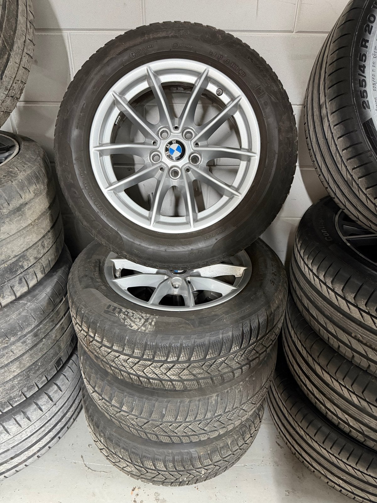 BMW 16 inch winterbanden met velgen 205/60 R16, Auto-onderdelen, Banden en Velgen, Banden en Velgen, Winterbanden, 16 inch, 205 mm