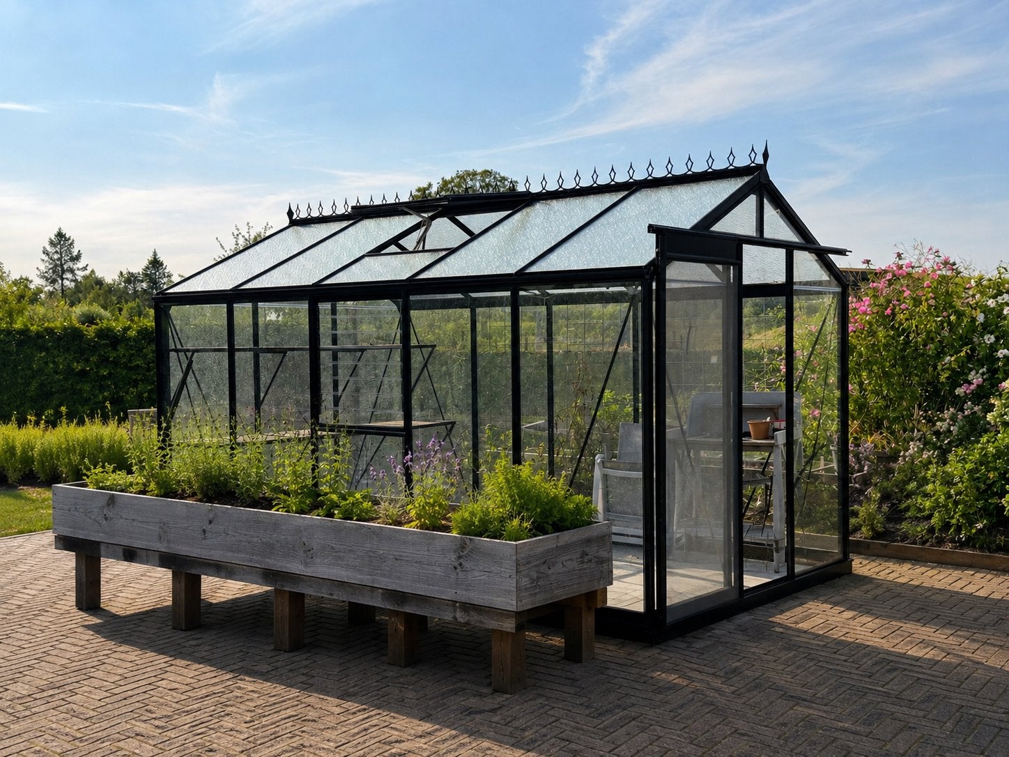 Ruime Kweekkas met Aluminium Frame en Glaspanelen, Tuin en Terras, Kassen, Ophalen, Kweekkas, Zo goed als nieuw, Glas