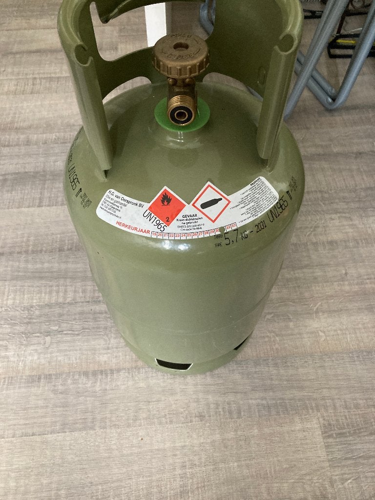 gasfles propaan, Ophalen, Gebruikt