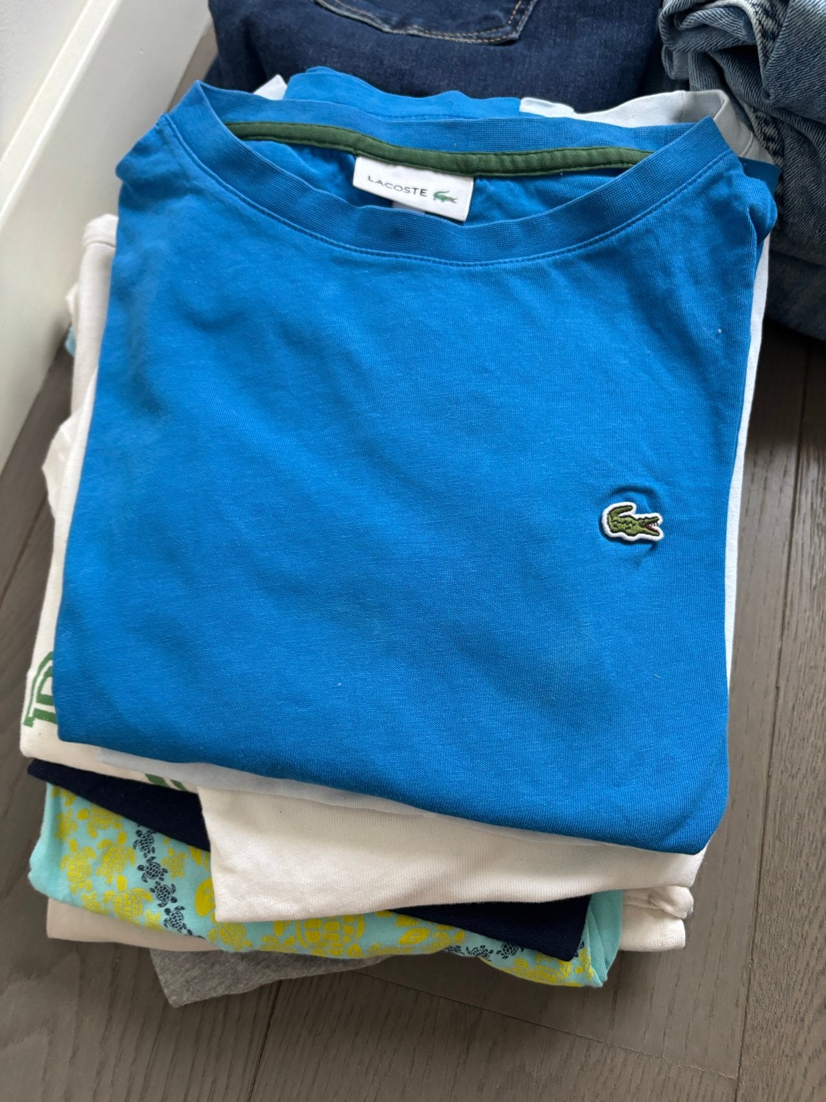 Stapel T-shirts maat 146/152 (o.a. Nike, Lacoste, Polo), Kinderen en Baby's, Kinderkleding | Maat 158, Ophalen of Verzenden, Gebruikt