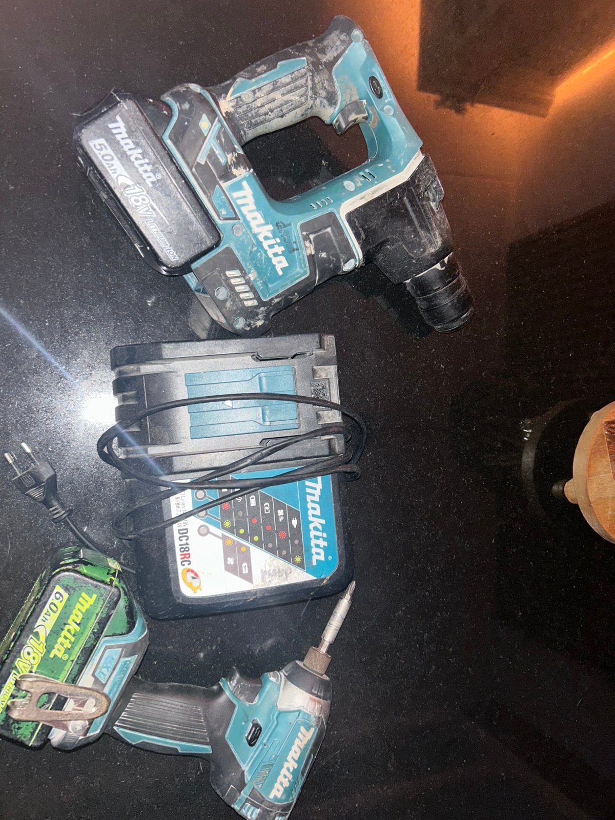 Makita Klopboor en Slagtol, Ophalen, Gebruikt
