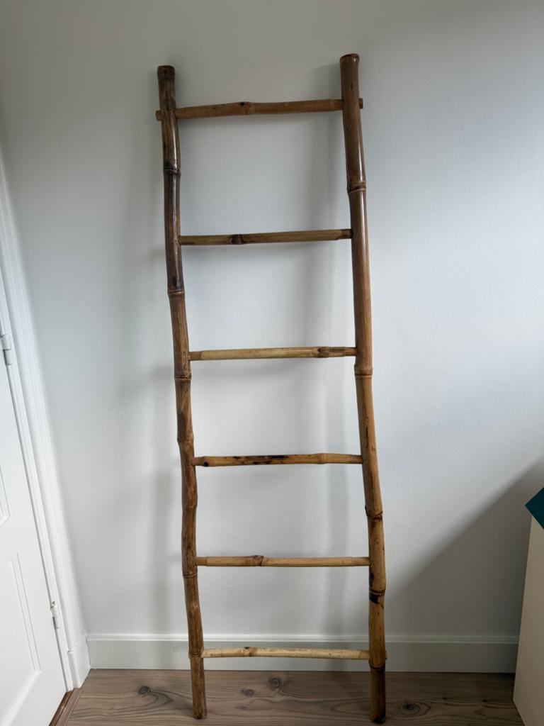 Decoratieve ladder bamboe, Ophalen, Zo goed als nieuw, Ladder, Minder dan 2 meter