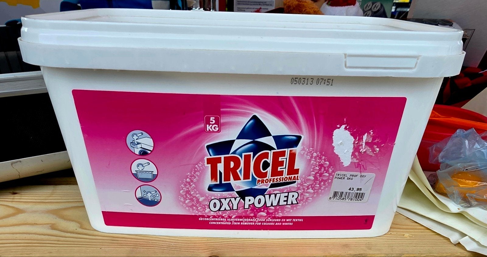 Tricel professional OXY power 5kg, Ophalen of Verzenden, Schoonmaakmiddel