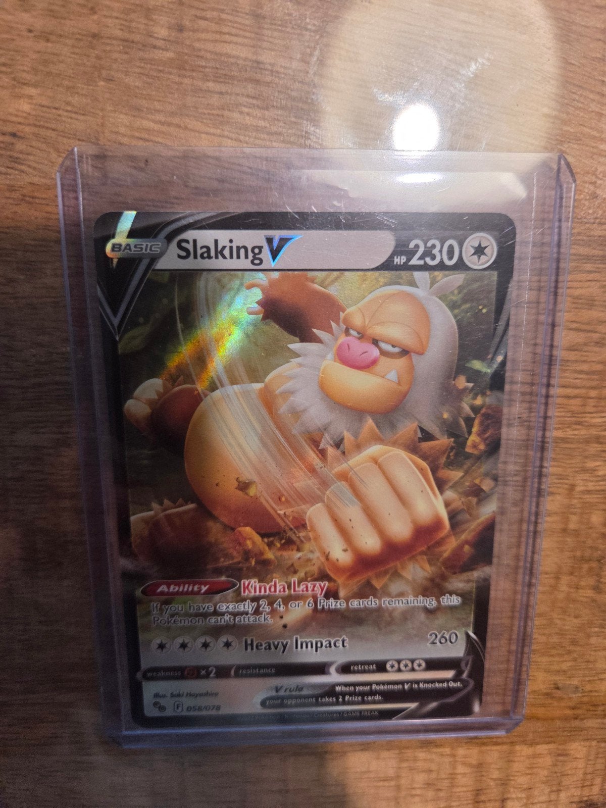 Slaking V 058/078 - Pokemon Go Set, Ophalen of Verzenden, Zo goed als nieuw, Losse kaart, Foil