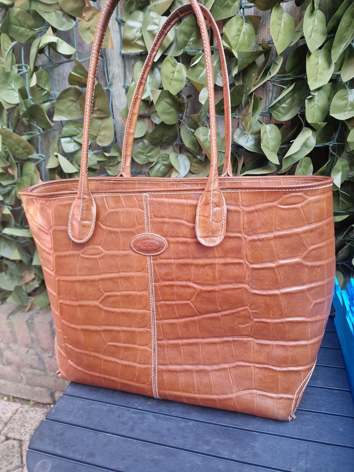Tod's Lederen Shopper Tas van krokodillenleder, Ophalen of Verzenden, Zo goed als nieuw, Shopper