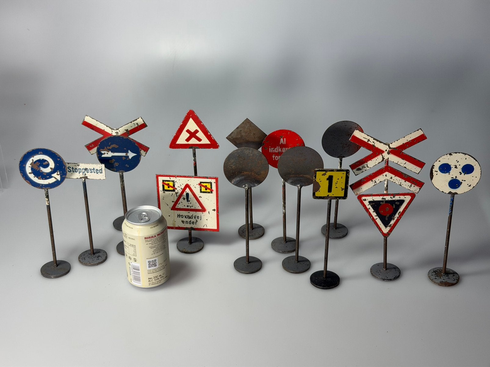 Grote verkeersborden voor modelauto’s speelgoed auto’s, Antiek en Kunst, Ophalen of Verzenden