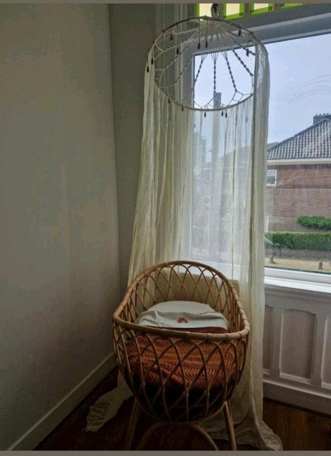 Bohemian stalen rotan wiegje!!, Ophalen, Wieg