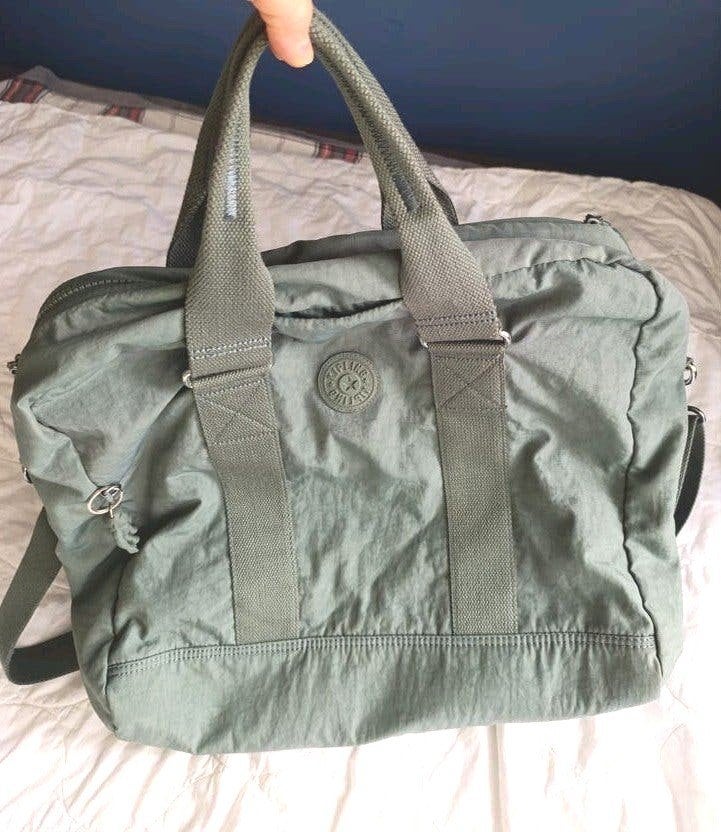 Kipling 37 liter computertas/weekendtas zeegroen z.g.a.n., Ophalen of Verzenden, Zo goed als nieuw, Groen, Overige typen