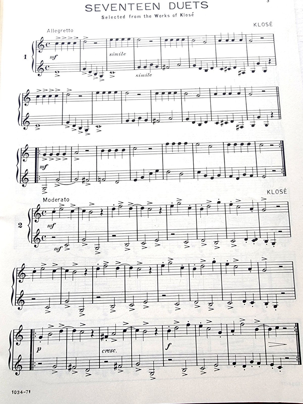 Geselecteerde Duetten voor Klarinet  Rubank Educational Bl15, Muziek en Instrumenten, Bladmuziek, Gebruikt, Verzenden, Klassiek