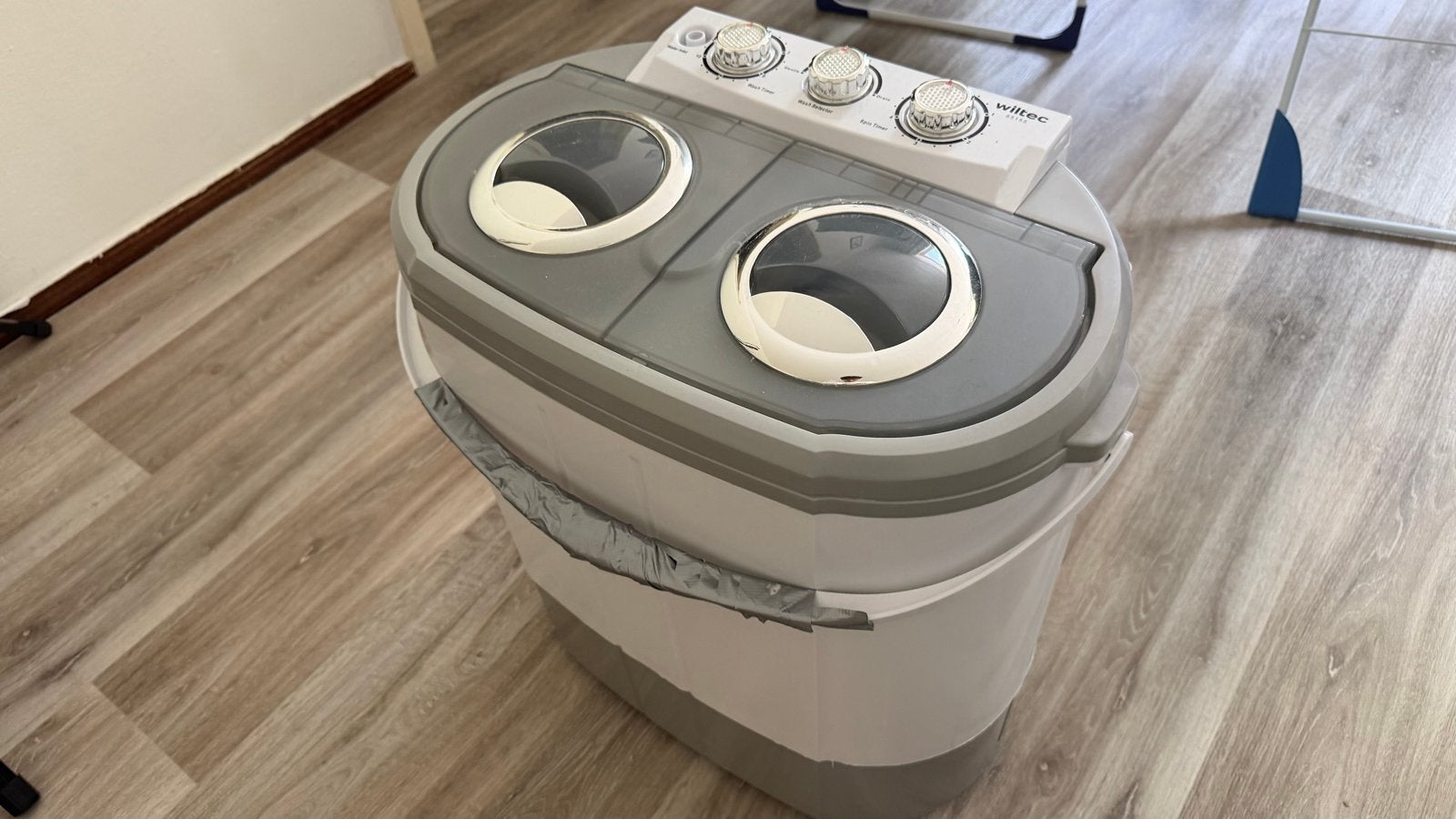 Wiltec camping wasmachine 230W - 3kg - Handvat defect, Witgoed en Apparatuur, Wasmachines, Gebruikt, Minder dan 85 cm, Minder dan 4 kg