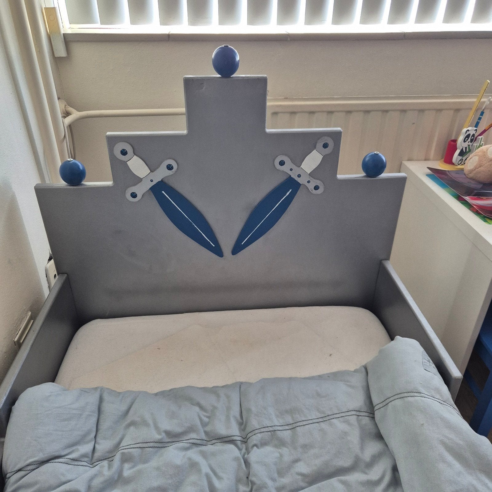 Peuter ridder bed, Ophalen, 140 tot 160 cm, 70 tot 85 cm, Matras
