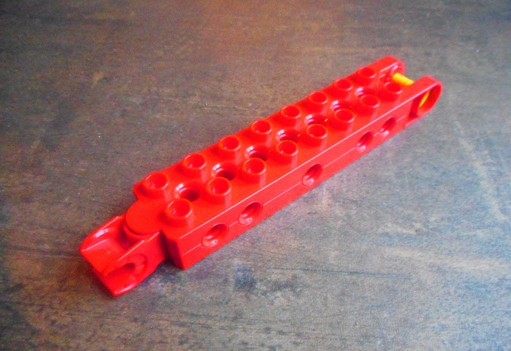 Lego Duplo Toolo Brick 2x8 with Swivel Bracket (zie foto's)2, Ophalen of Verzenden, Gebruikt, Losse stenen, Duplo