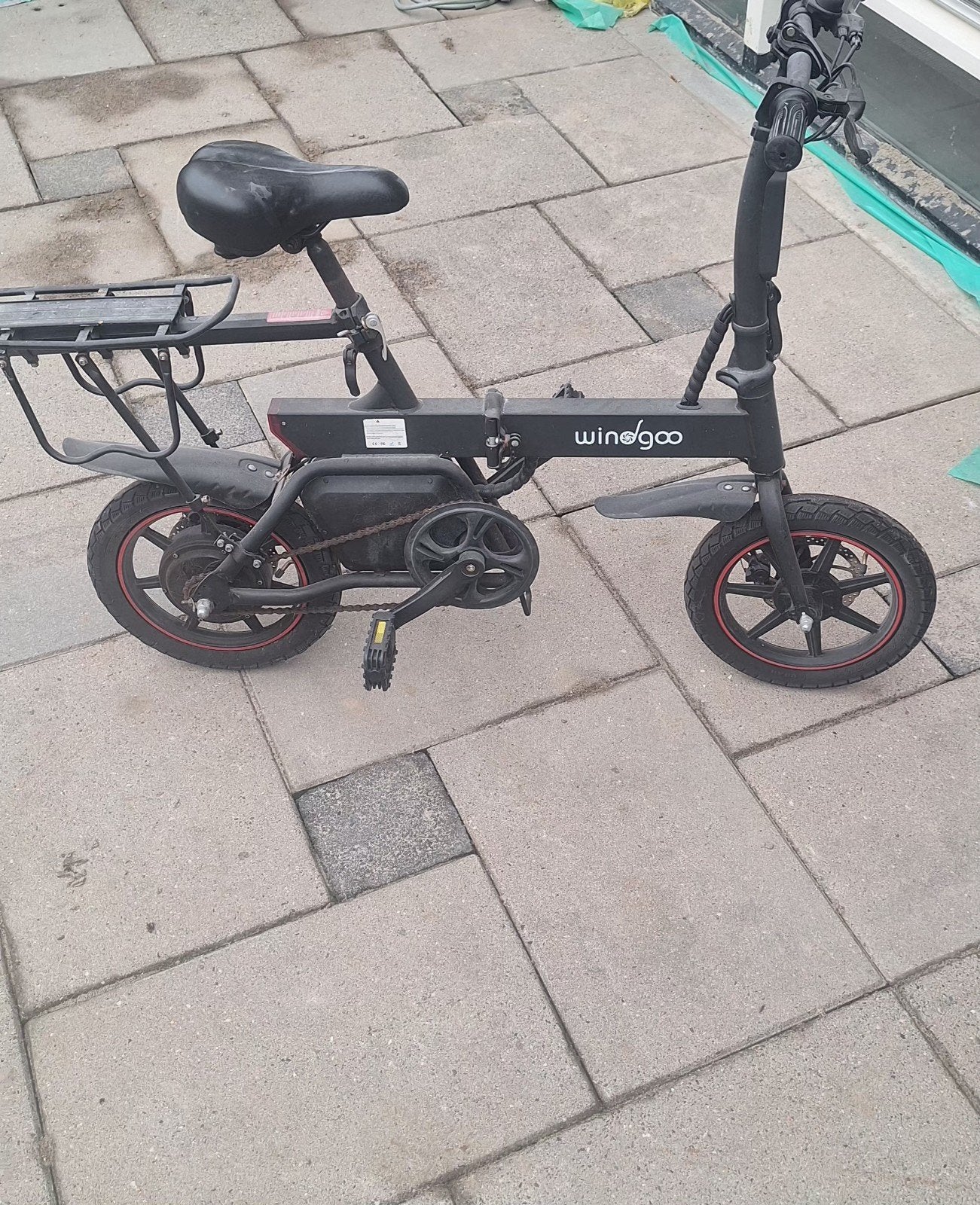 WINDGOO opvouwbare elektrische fiets - compact en handig, Gebruikt, 14 tot 16 inch, Versnellingen, Totaal opvouwbaar
