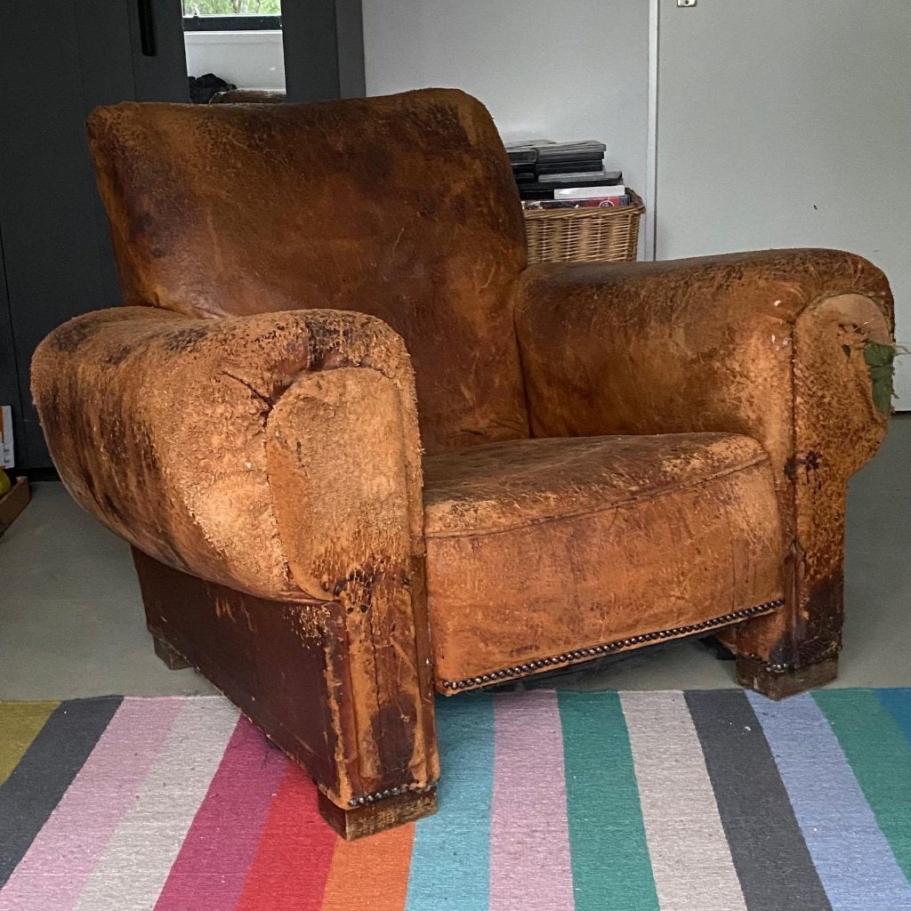 oude fauteuil, vintage, Huis en Inrichting, Ophalen, Overige materialen, Gebruikt, Overige kleuren