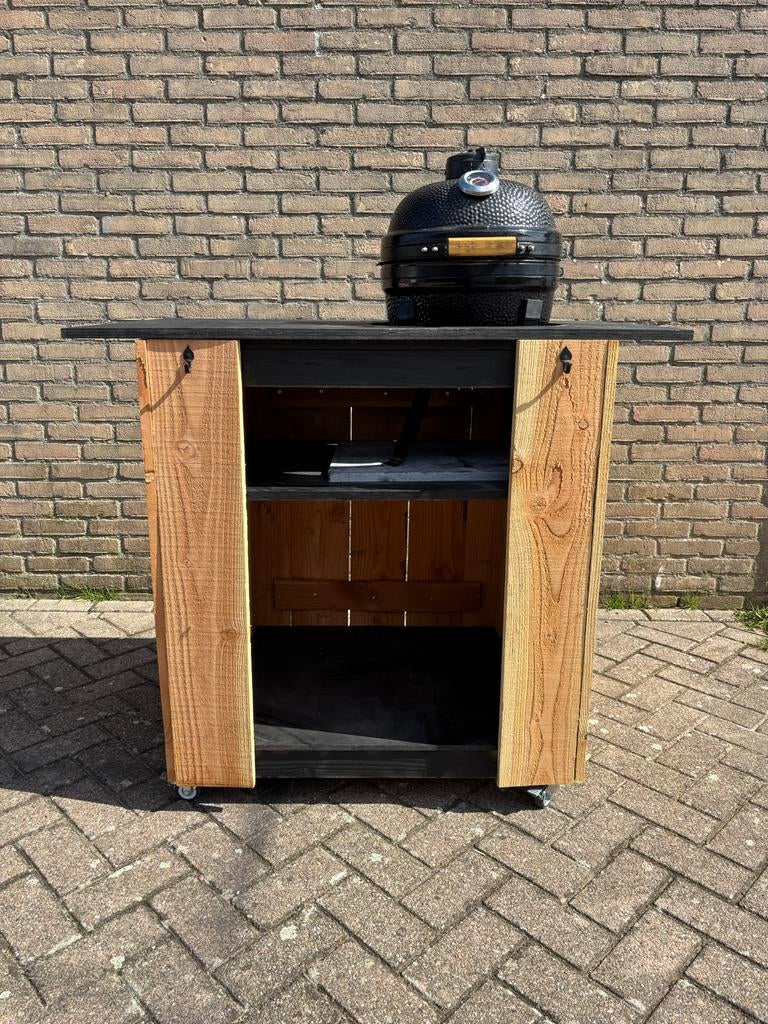 Buitenkeuken met kamado BBQ, Tuin en Terras, Buitenkeukens, Ophalen, Gebruikt, Houtskool, Vrijstaand