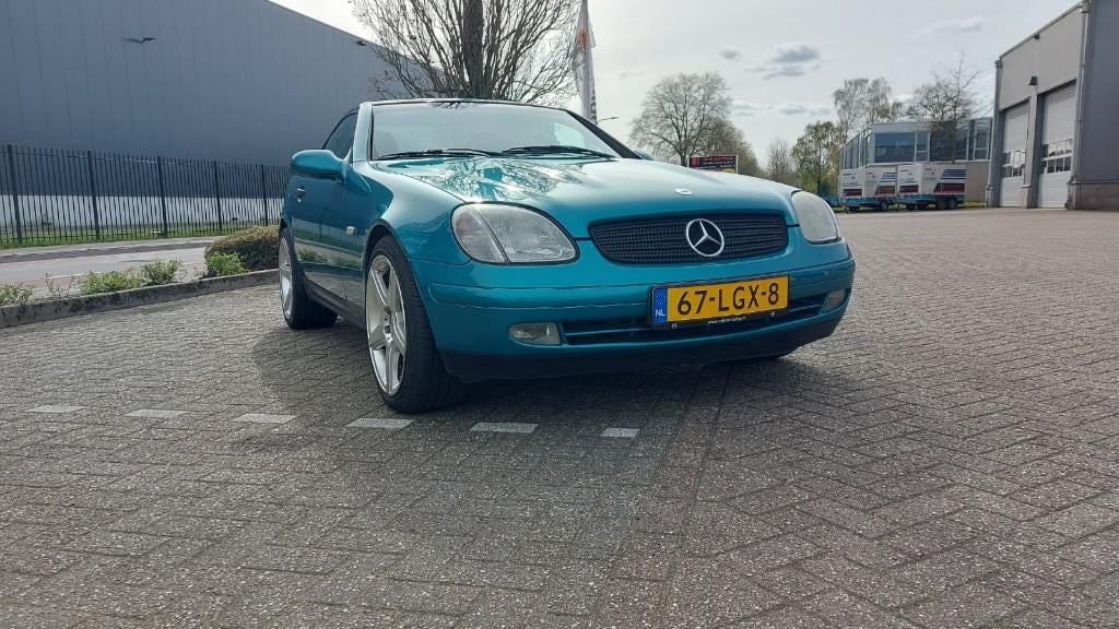 Mercedes-Benz SLK 2.0 Slk200 Roadster 1997 Groen, Auto's, Mercedes-Benz, Euro 2, 1998 cc, Zwart, 4 cilinders