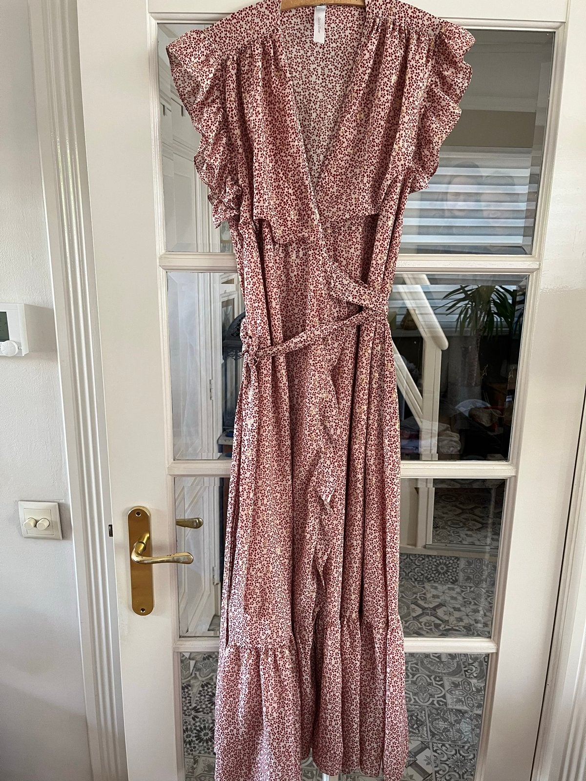 Mooie lange zomer jurk mt 38 Overslag jurk met riem, Kleding | Dames, Maat 38/40 (M), Ophalen of Verzenden, Zo goed als nieuw