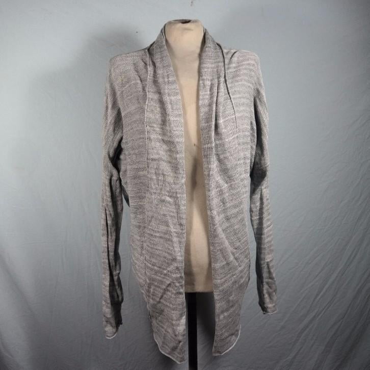 Gaaf grijs katoenen vest met apart model mt L merk Knit-Ted, ., Maat 42/44 (L), Ophalen of Verzenden, Zo goed als nieuw