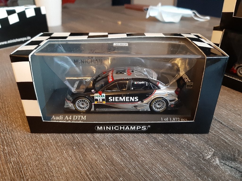 audi A4 dtm 2005 R. Capello minichamps 1:43, Ophalen of Verzenden, Zo goed als nieuw, Auto, MiniChamps