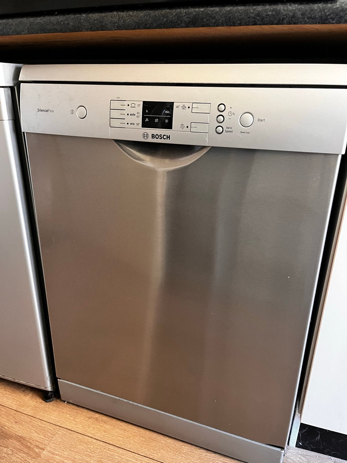 Bosch SilencePlus Vaatwasser - Roestvrij staal, Ophalen, Gebruikt, 60 cm of meer, Eco programma