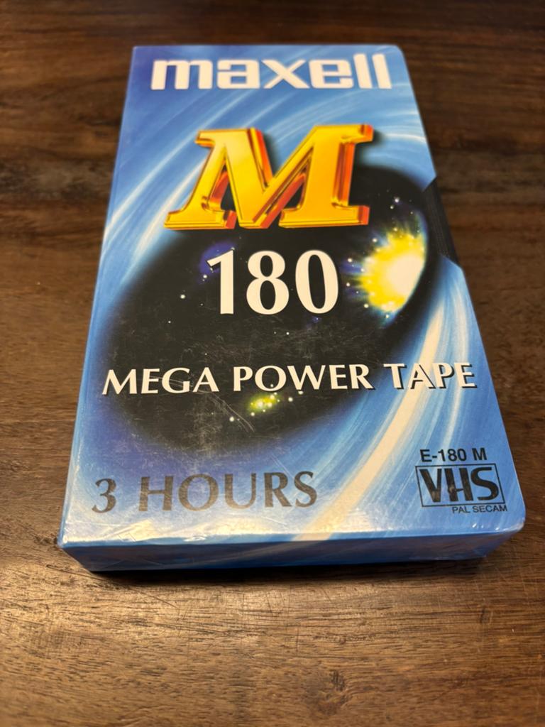 Videoband 180 VHS Maxell nieuw in verpakking, Alle leeftijden, Ophalen of Verzenden, Nieuw in verpakking, Overige genres