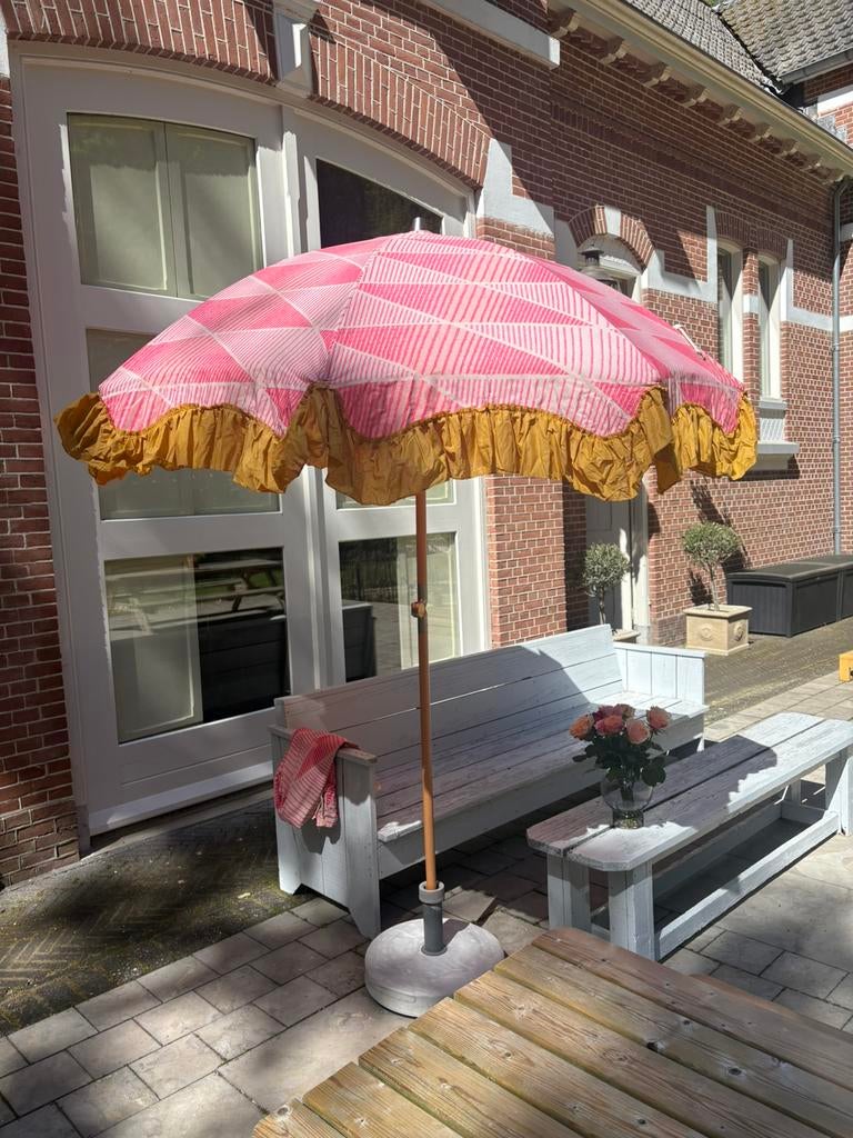 Parasol HK Living -NIEUW-, Tuin en Terras, Parasols, Ophalen of Verzenden, Nieuw, 1 tot 2 meter, Stokparasol
