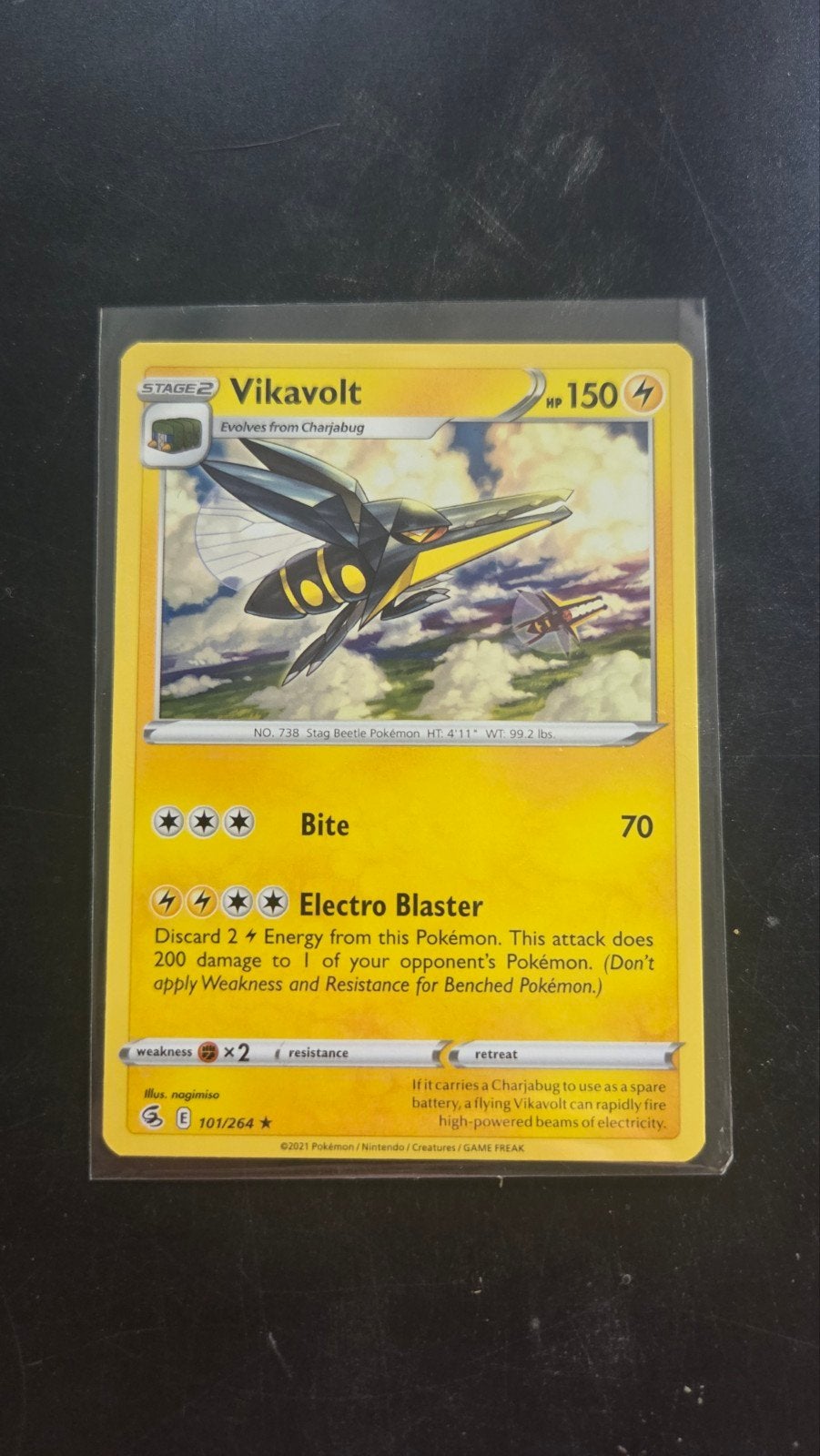 Vikavolt 101/264 Rare - Fusion Strike Pokémon Kaart, Verzenden, Zo goed als nieuw, Losse kaart