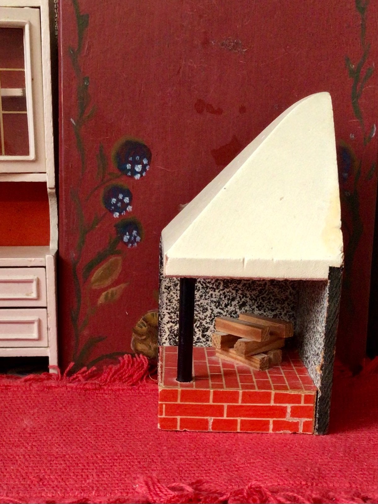 Vintage Lundby hoek open haard jaren 60, Ophalen of Verzenden, Zo goed als nieuw, Poppenhuis