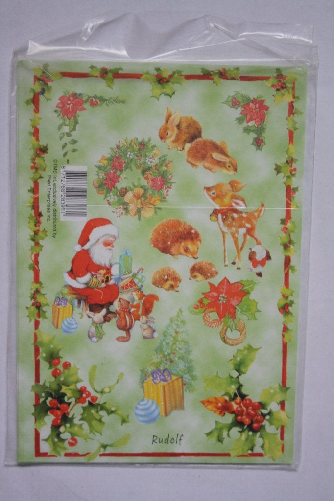 16 st. A5 knipvellen kerstman met hertjes 117, Ophalen of Verzenden, Nieuw, Kerst, Knipvel