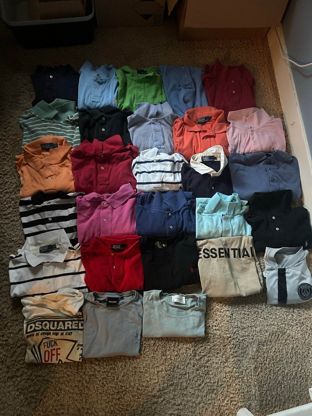 Grote partij herenpolo's en T-shirts (diverse merken), Ophalen of Verzenden, Gedragen, Overige maten, Blauw