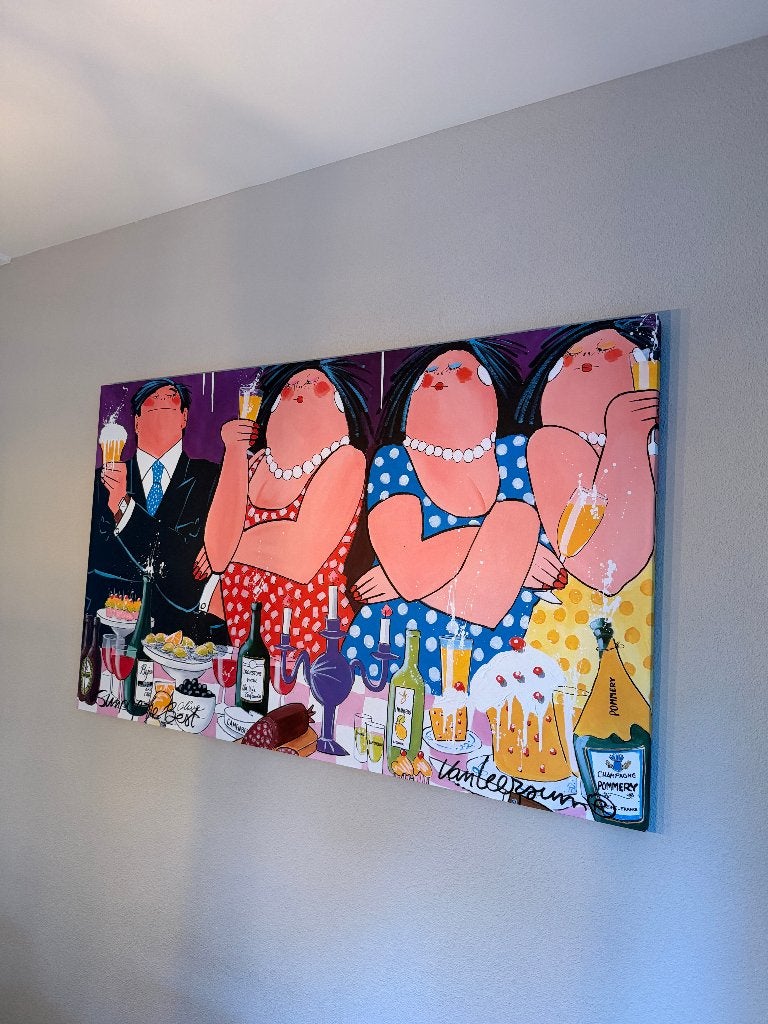 Canvas print   dikke dames, Ophalen