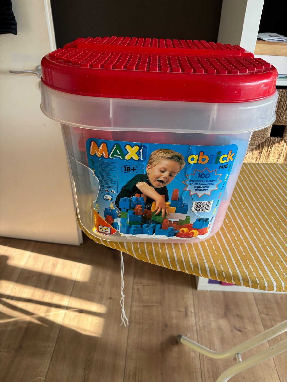 Maxi Abrick blokken in handige opbergbox, Ophalen, Gebruikt, Abrick