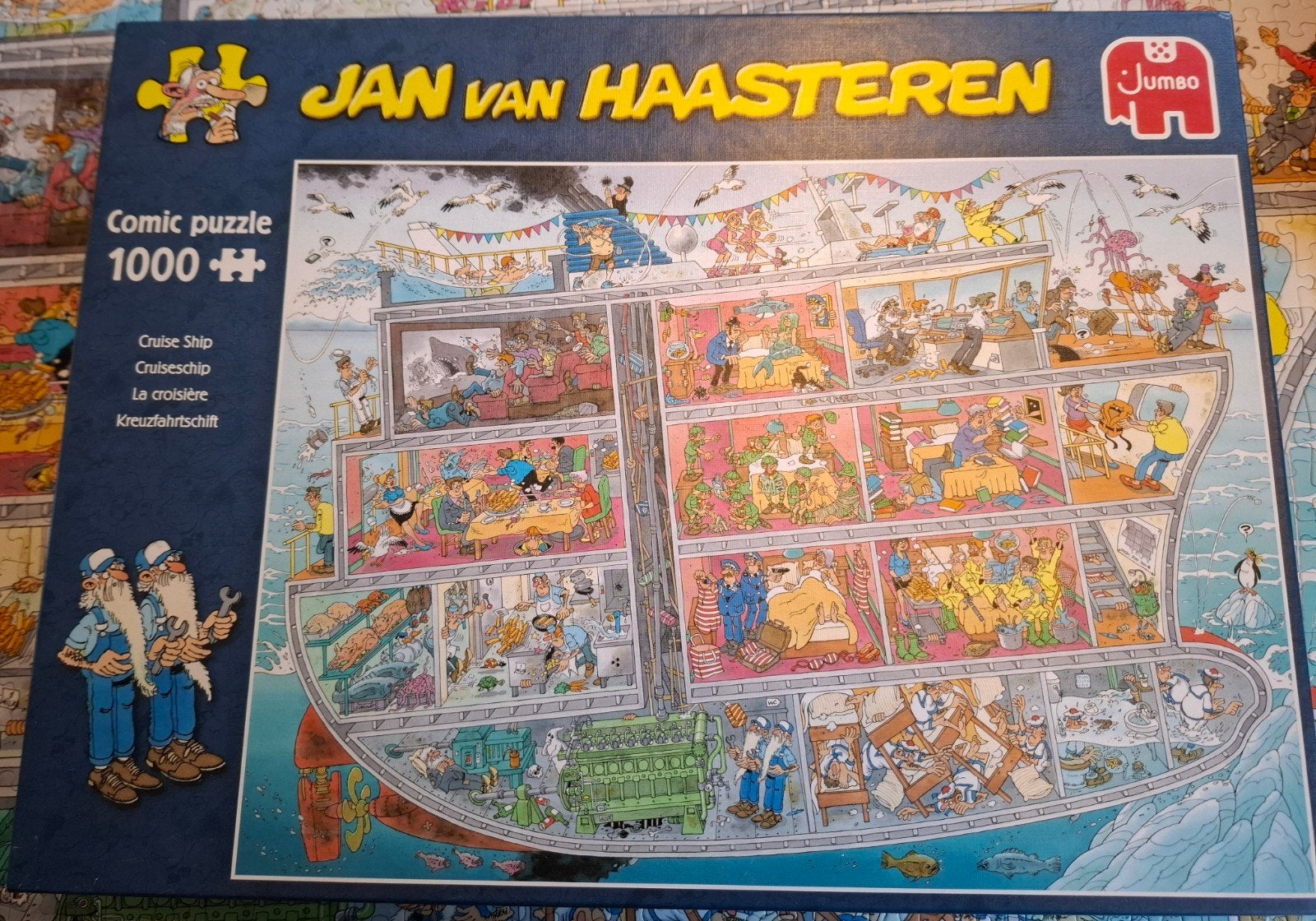 jan van haasteren puzzel 1000 stukjes cruiseschip, Ophalen, 500 t/m 1500 stukjes, Zo goed als nieuw
