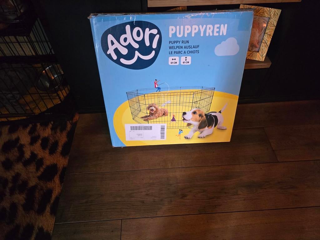 Puppyren, Dieren en Toebehoren, Hondenhokken, Ophalen of Verzenden, Nieuw, Minder dan 75 cm, Minder dan 65 cm