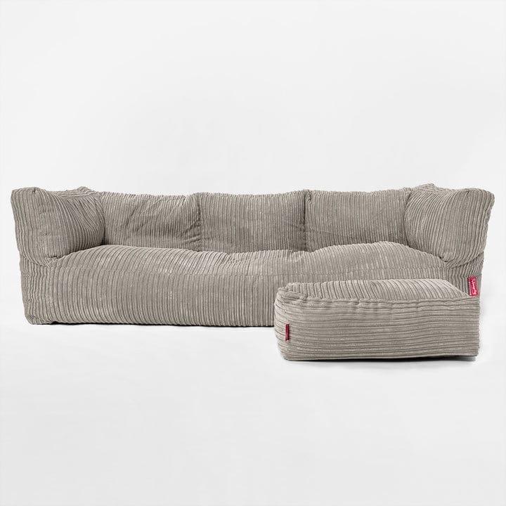 Albert 3-zitsbank Zitzak Corduroy Mink, Huis en Inrichting, Zitzakken, Nieuw, Ophalen of Verzenden, Grijs, Zitzak
