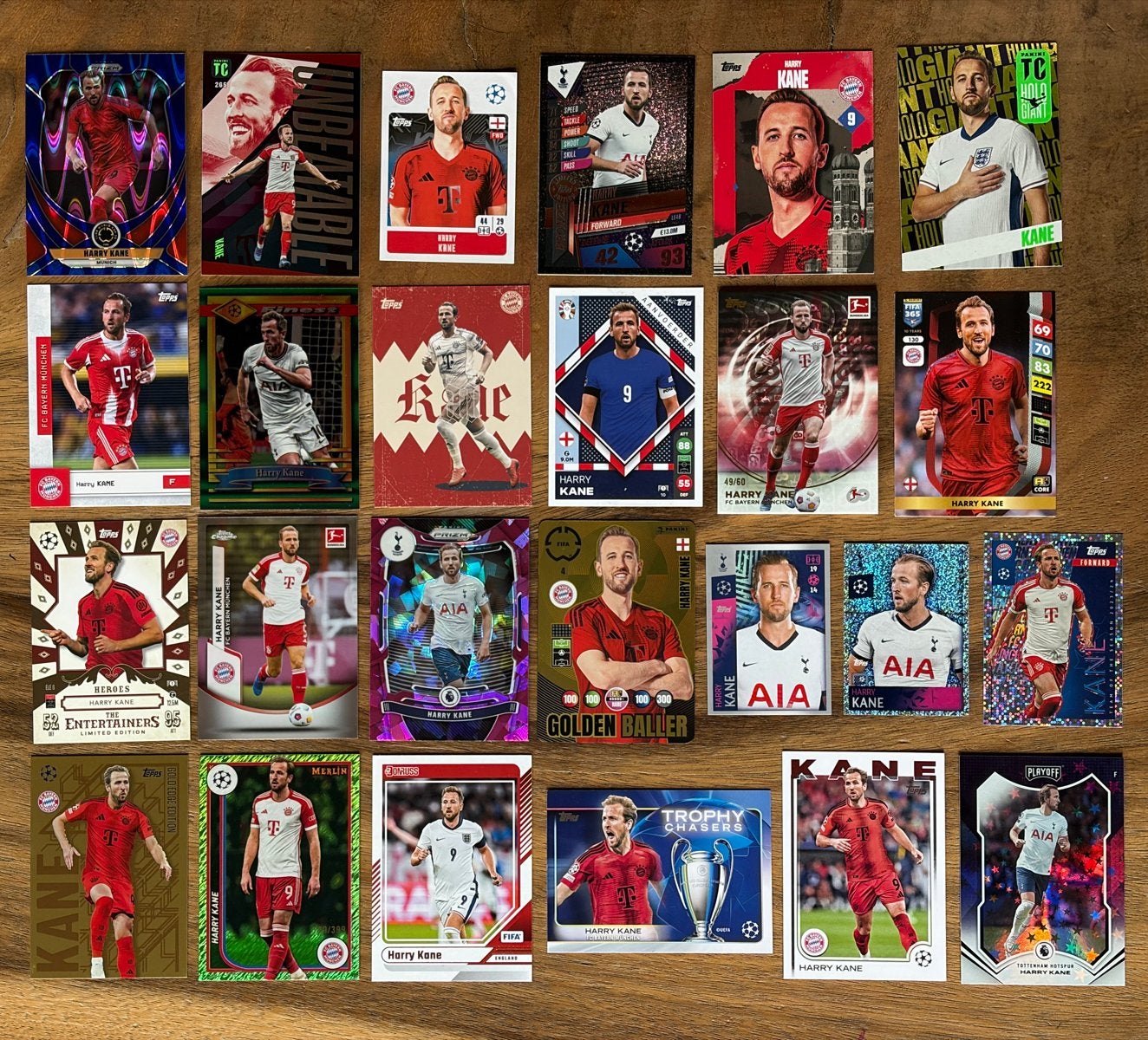 Harry Kane Voetbalkaartjes Collectie - Topps, Panini, Ophalen of Verzenden, Zo goed als nieuw, Buitenlandse clubs, Spelerskaart