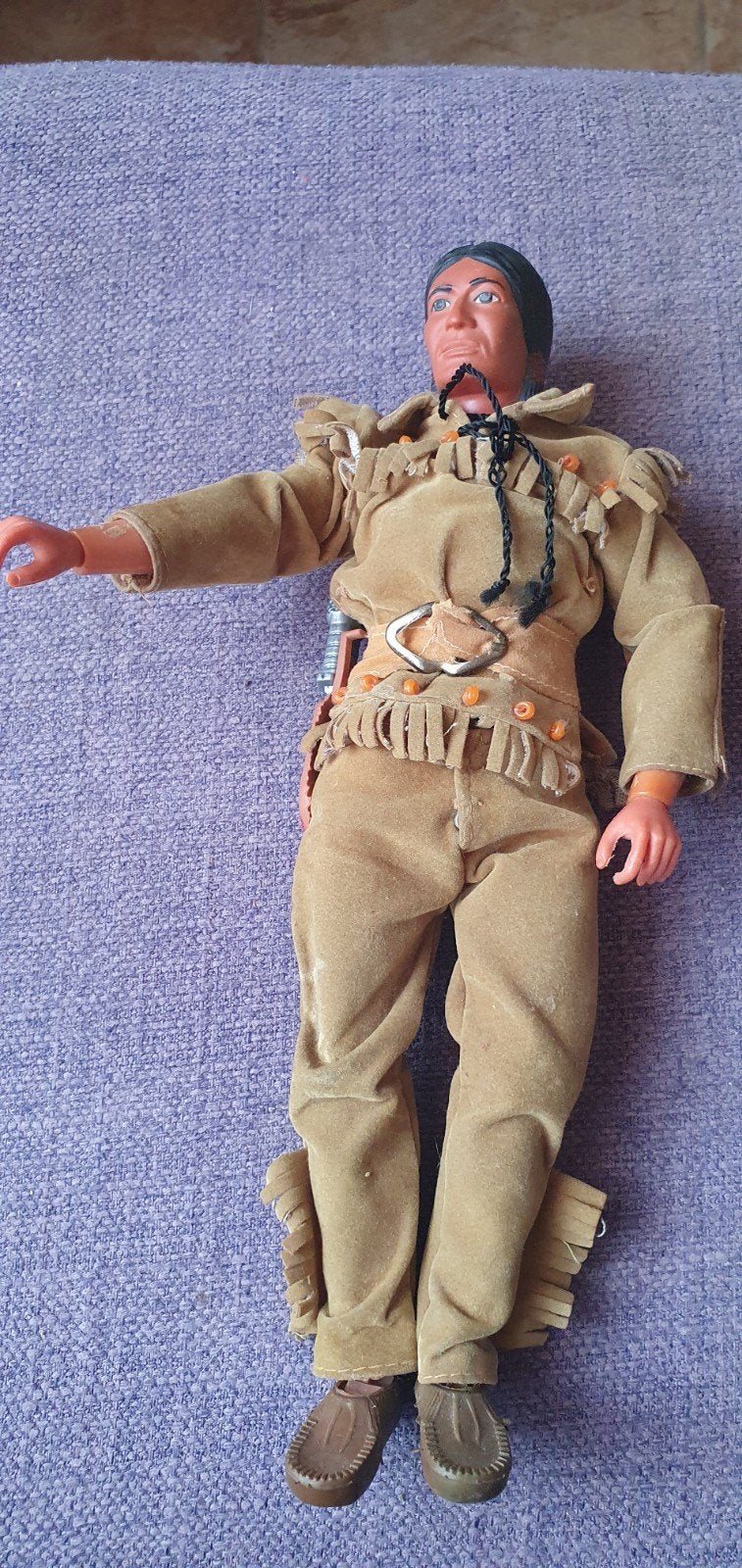 Vintage Lone Ranger Tonto actiefiguur (1973), Ophalen of Verzenden, Gebruikt