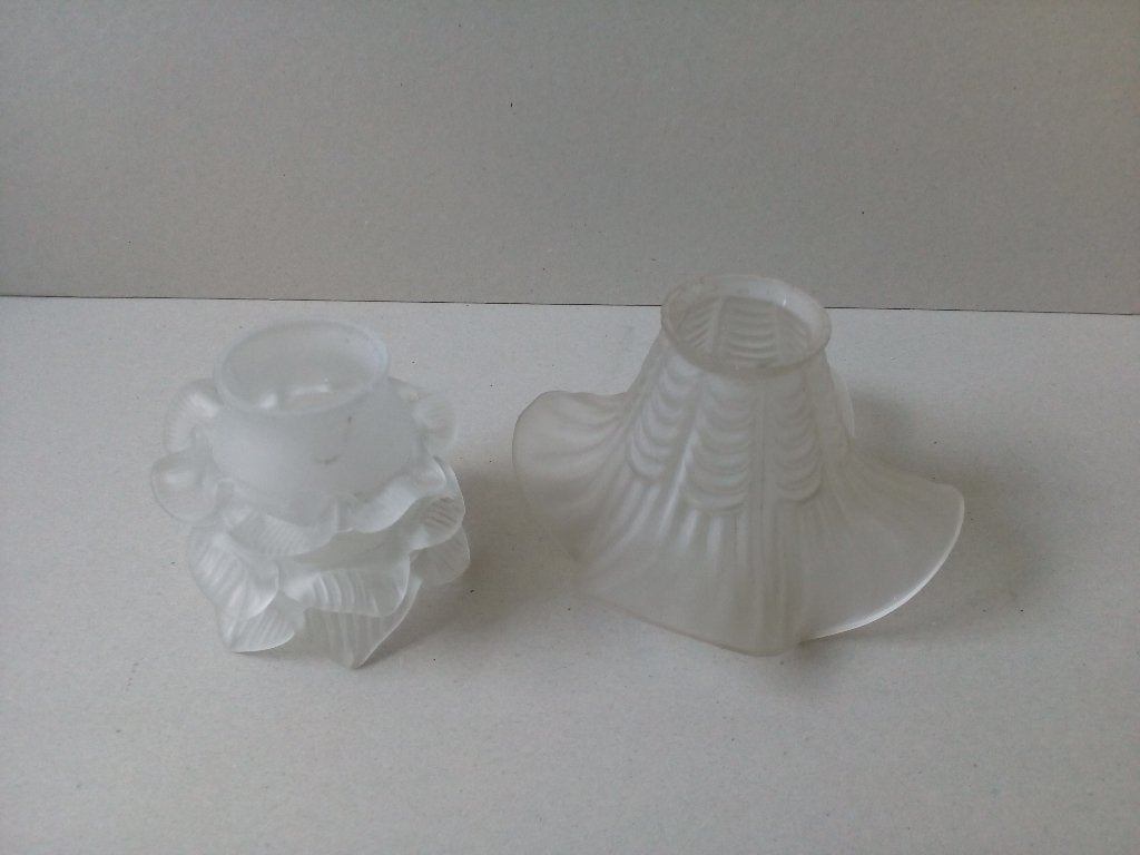 Lampenkapjes. Rokjes/Roosmodel.Glas.Pr.p/stuk vanaf, Huis en Inrichting, Lampen | Lampenkappen, Zo goed als nieuw, Overige typen