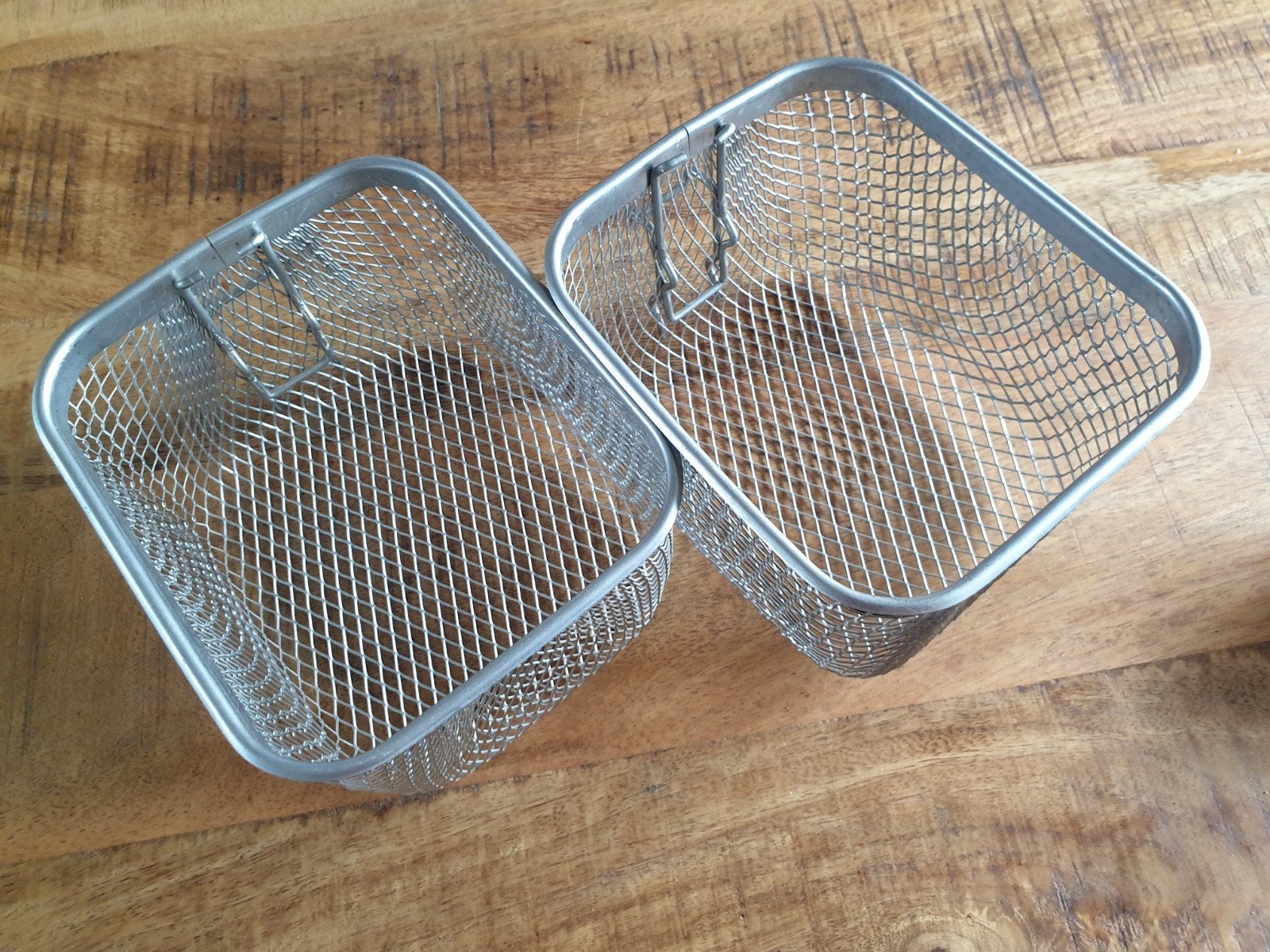 Friteusemandjes - Set van 2, Minder dan 1 liter, Ophalen of Verzenden, Gebruikt, Duo-friteuse