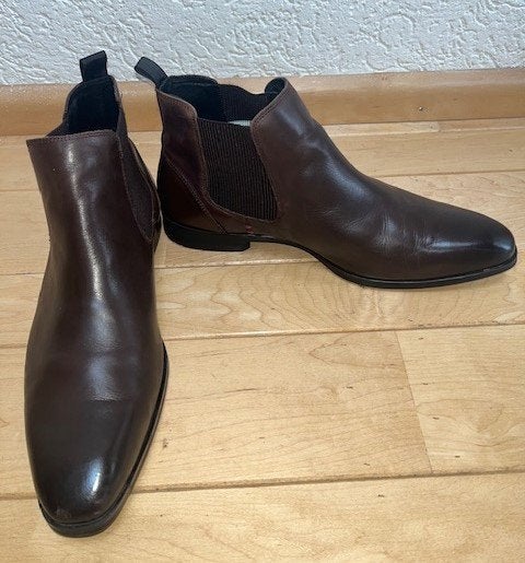 KG Kurt Geiger Chelsea boots maat 44 heren donkerbruin leer, KG Kurt Geiger, Bruin, Verzenden, Boots