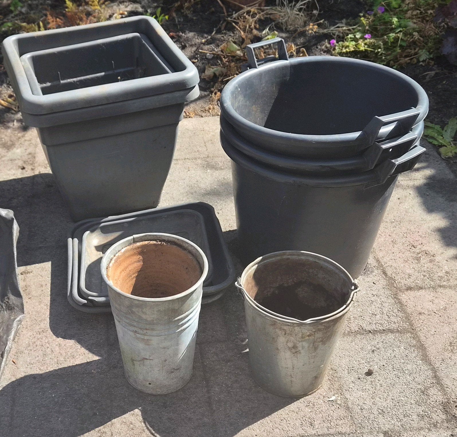 grote planten bakken, Ophalen, Kunststof, Gebruikt, Vierkant
