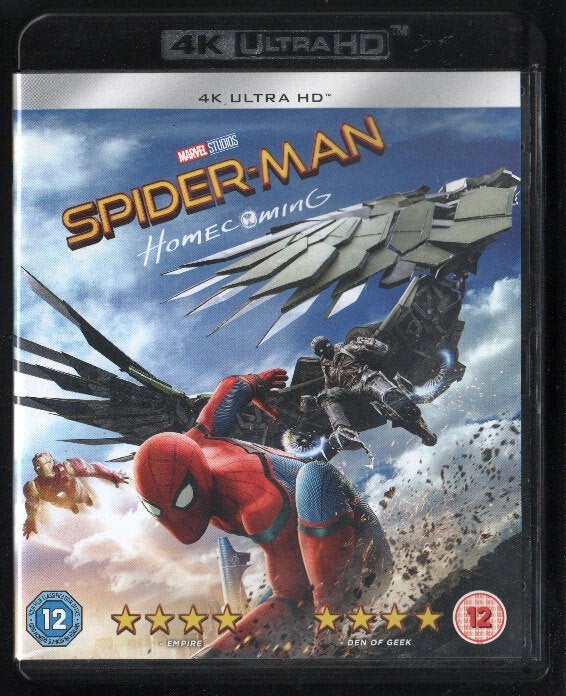 Spider-Man Homecoming. Blu-ray 4K UHD HDR. UK subs!, Cd's en Dvd's, Blu-ray, Gebruikt, Film, Ophalen of Verzenden, Engels
