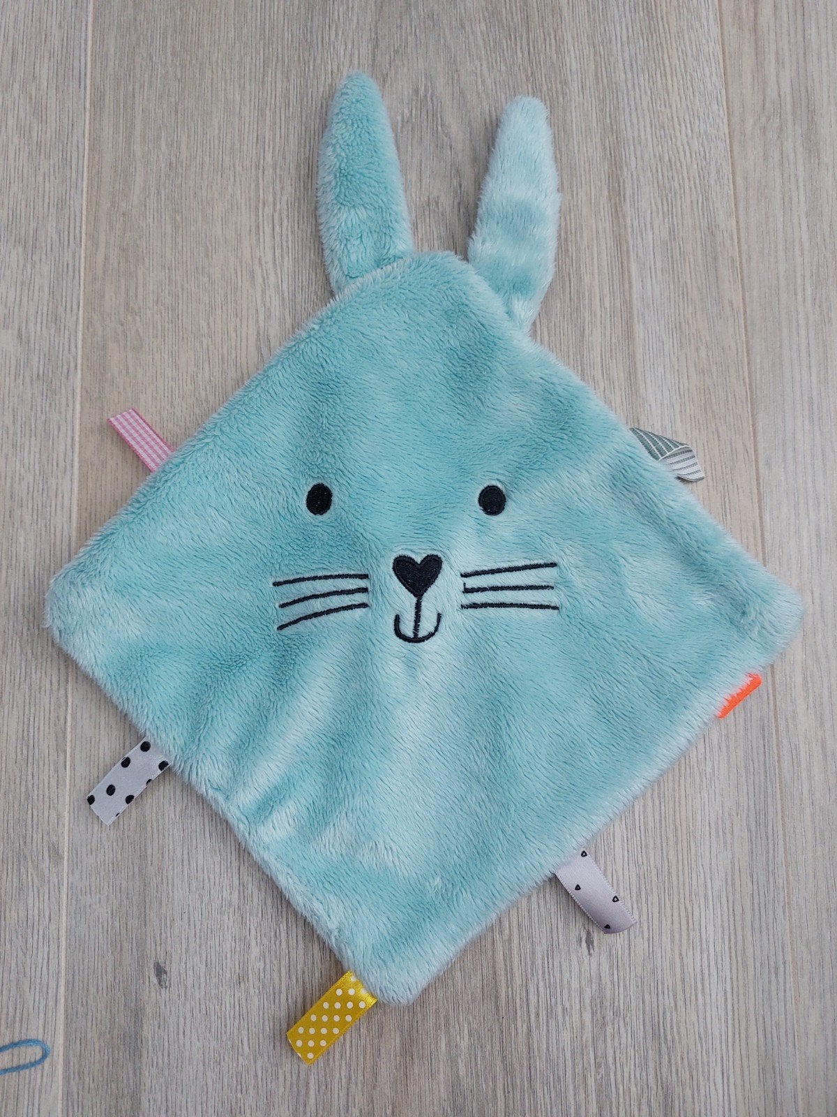 Knuffel knuffeldoekje Hema konijn blauw haas L1814, Kinderen en Baby's, Ophalen of Verzenden, Zo goed als nieuw, Beer