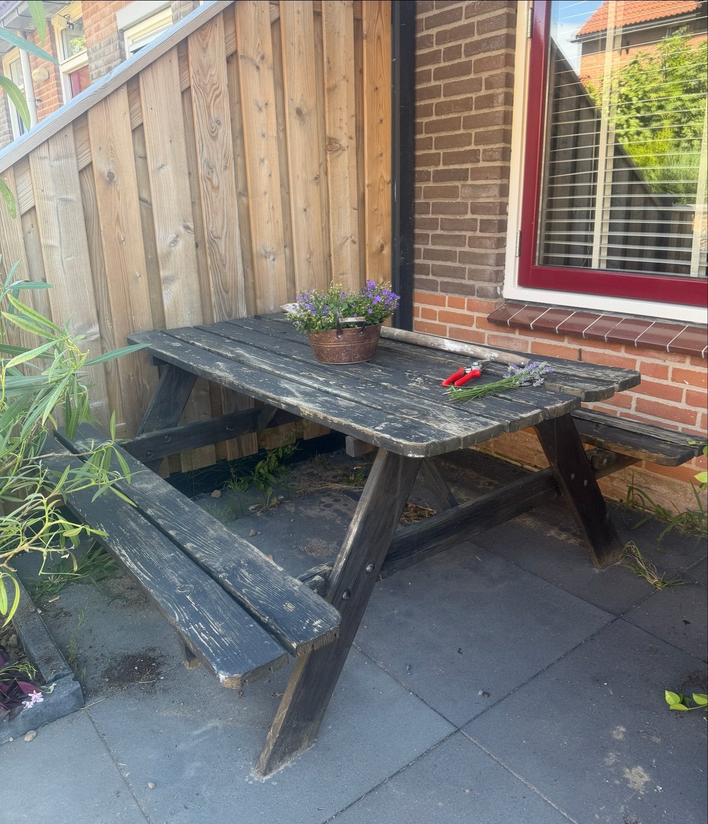Gratis picknicktafel, Ophalen, Gebruikt, Rechthoekig, Hout