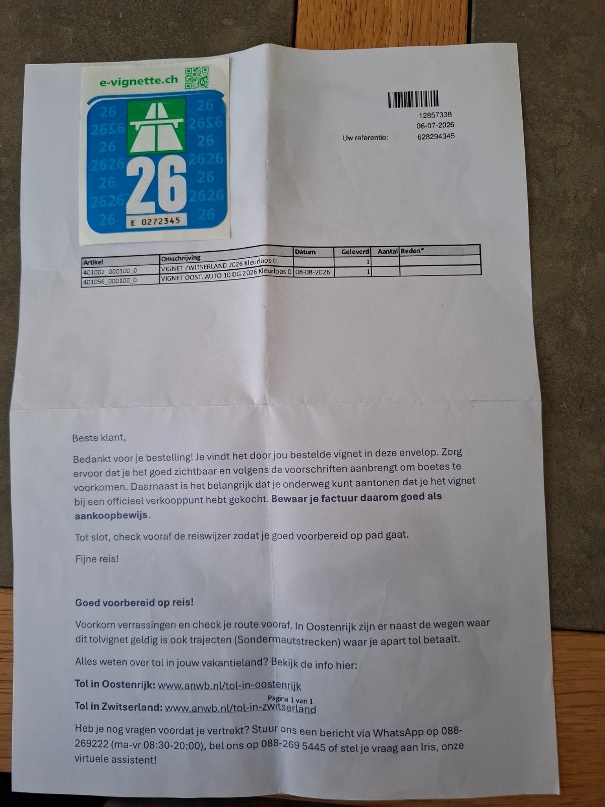 Vignet Zwitserland, Drie personen of meer